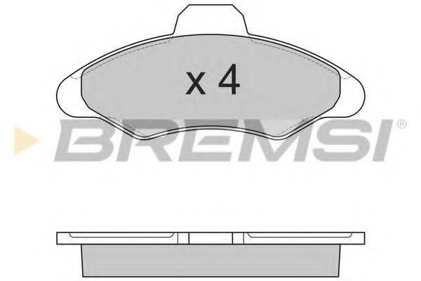 Комплект тормозных колодок, дисковый тормоз BREMSI BP2462
