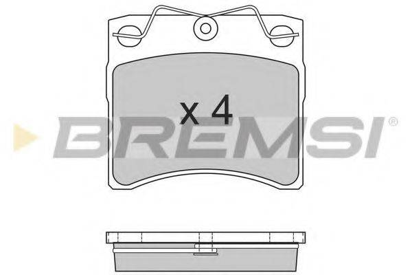 Комплект гальмівних колодок, дискове гальмо BREMSI BP2554