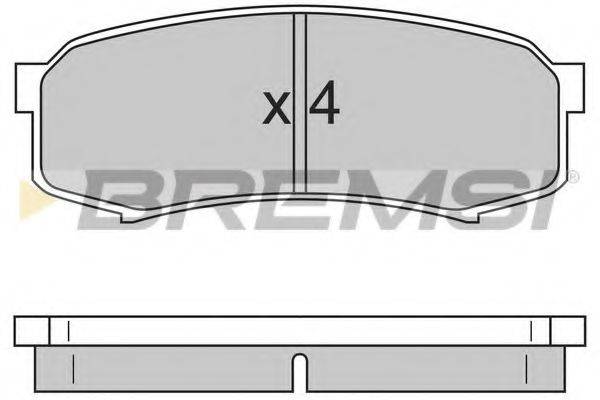 Комплект тормозных колодок, дисковый тормоз BREMSI BP2597