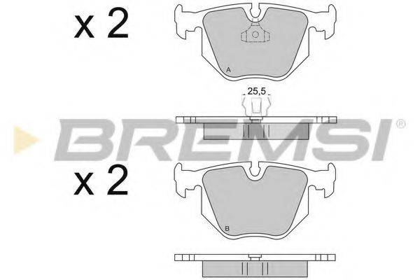 Комплект тормозных колодок, дисковый тормоз BREMSI BP2652