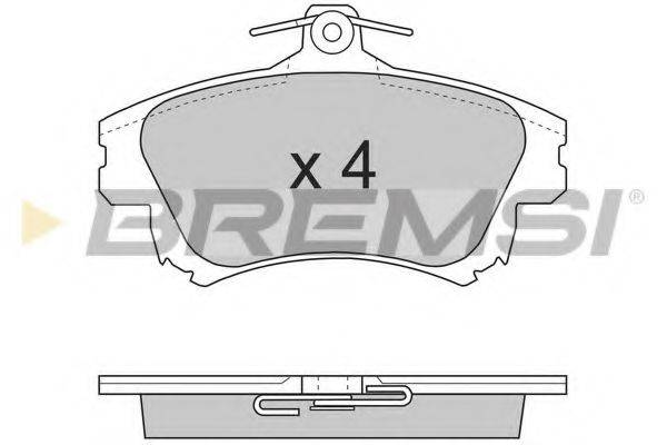Комплект тормозных колодок, дисковый тормоз BREMSI BP2703