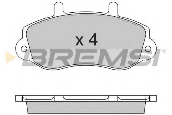 Комплект тормозных колодок, дисковый тормоз BREMSI BP2767