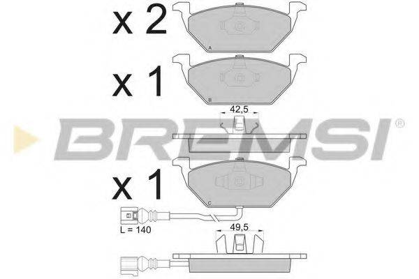 BREMSI BP2848 Комплект тормозных колодок, дисковый тормоз