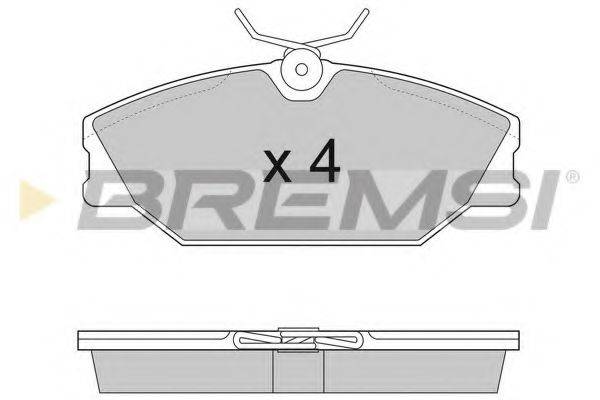 Комплект тормозных колодок, дисковый тормоз BREMSI BP2874