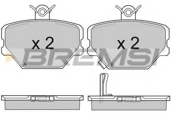 Комплект тормозных колодок, дисковый тормоз BREMSI BP2881