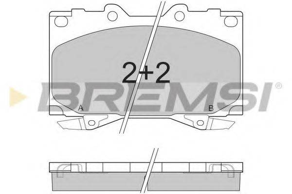 Комплект тормозных колодок, дисковый тормоз BREMSI BP2898