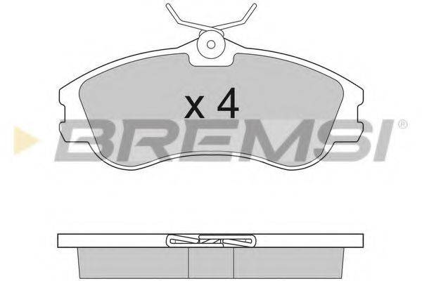 Комплект гальмівних колодок, дискове гальмо BREMSI BP2921