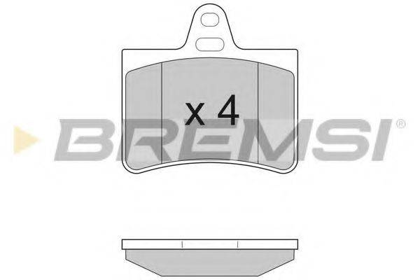 Комплект гальмівних колодок, дискове гальмо BREMSI BP2938