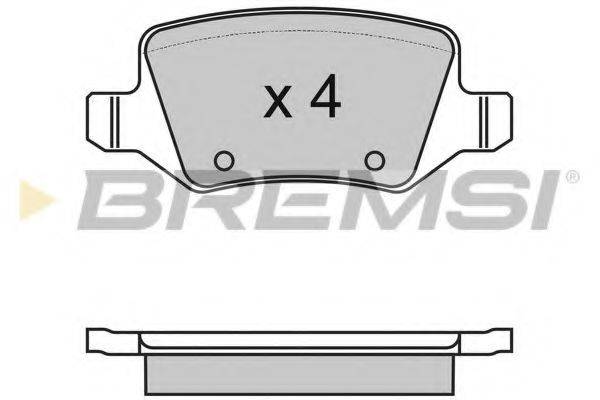Комплект тормозных колодок, дисковый тормоз BREMSI BP2983