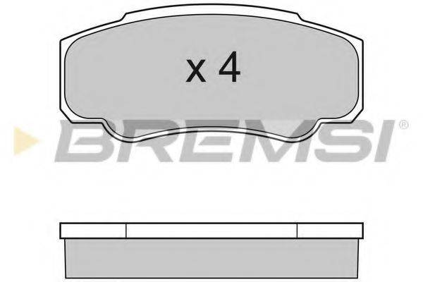 Комплект гальмівних колодок, дискове гальмо BREMSI BP2996