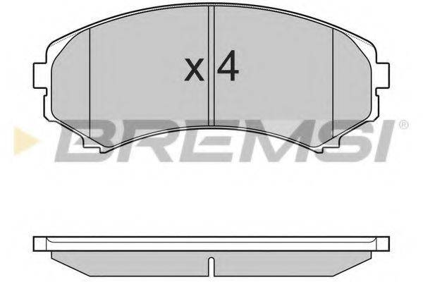 Комплект тормозных колодок, дисковый тормоз BREMSI BP3001
