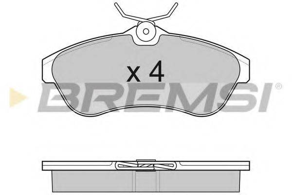 Комплект гальмівних колодок, дискове гальмо BREMSI BP3009