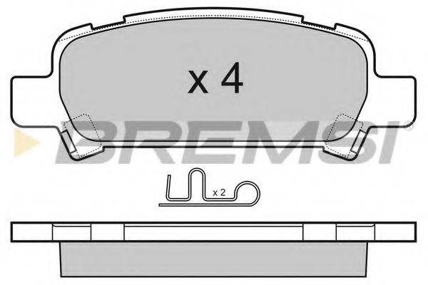Комплект гальмівних колодок, дискове гальмо BREMSI BP3056