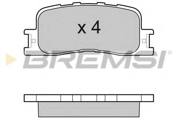 Комплект гальмівних колодок, дискове гальмо BREMSI BP3060