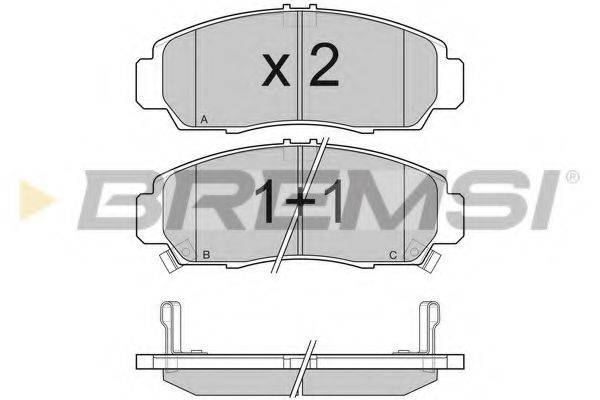 Комплект тормозных колодок, дисковый тормоз BREMSI BP3083