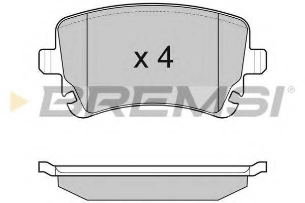Комплект тормозных колодок, дисковый тормоз BREMSI BP3086
