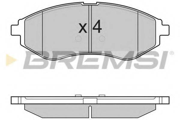 Комплект тормозных колодок, дисковый тормоз BREMSI BP3111