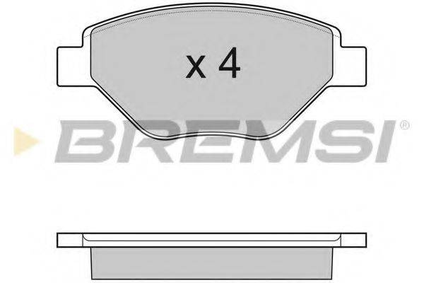 Комплект тормозных колодок, дисковый тормоз BREMSI BP3113