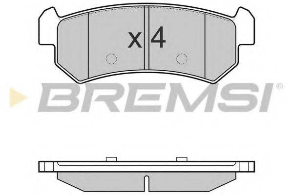 Комплект гальмівних колодок, дискове гальмо BREMSI BP3148