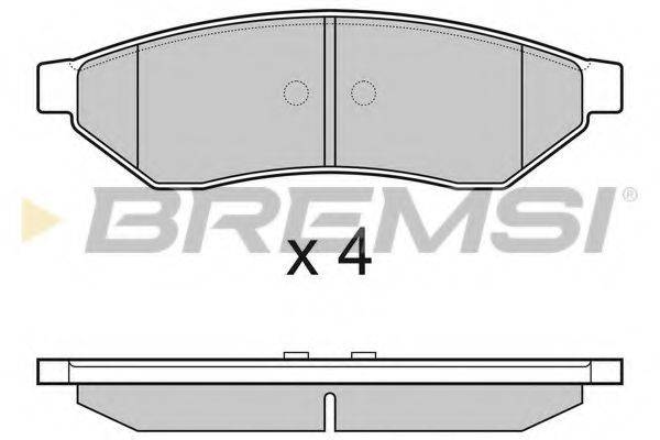 Комплект гальмівних колодок, дискове гальмо BREMSI BP3162