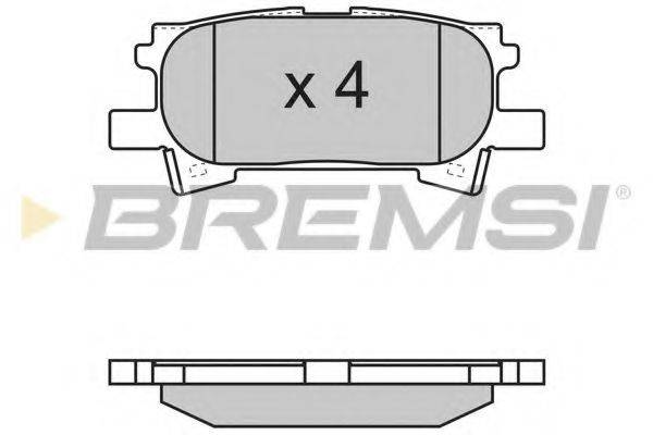 Комплект гальмівних колодок, дискове гальмо BREMSI BP3169