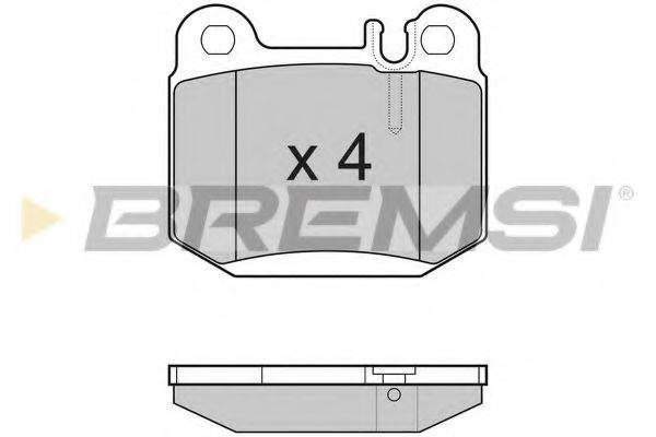 Комплект тормозных колодок, дисковый тормоз BREMSI BP3177