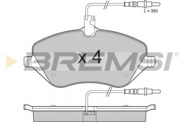 Комплект тормозных колодок, дисковый тормоз BREMSI BP3181