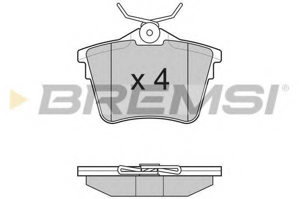 Комплект тормозных колодок, дисковый тормоз BREMSI BP3183