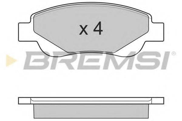 Комплект тормозных колодок, дисковый тормоз BREMSI BP3225
