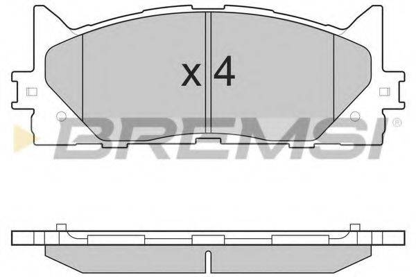 Комплект тормозных колодок, дисковый тормоз BREMSI BP3253