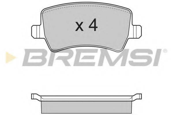 Комплект тормозных колодок, дисковый тормоз BREMSI BP3298