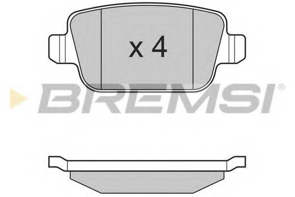 Комплект гальмівних колодок, дискове гальмо BREMSI BP3300