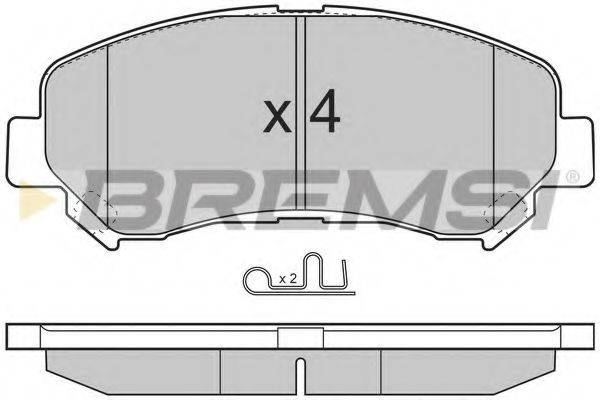 Комплект тормозных колодок, дисковый тормоз BREMSI BP3321