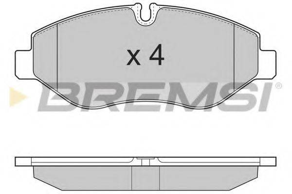 Комплект гальмівних колодок, дискове гальмо BREMSI BP3324