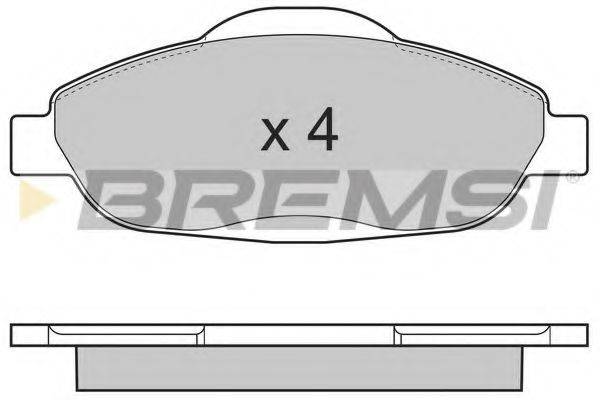 Комплект тормозных колодок, дисковый тормоз BREMSI BP3364