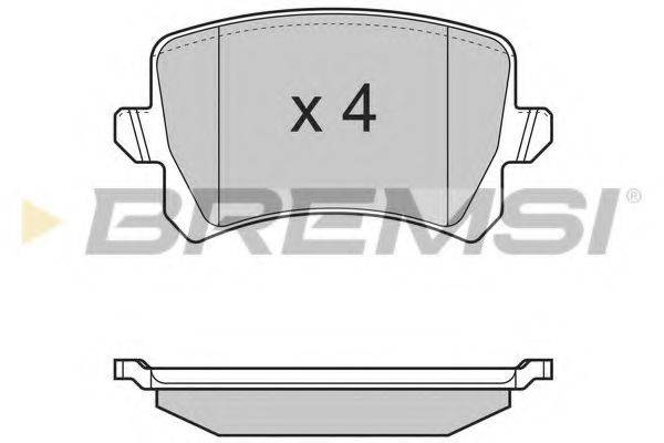 Комплект тормозных колодок, дисковый тормоз BREMSI BP3366