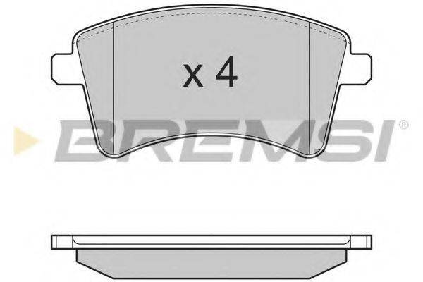 Комплект тормозных колодок, дисковый тормоз BREMSI BP3367