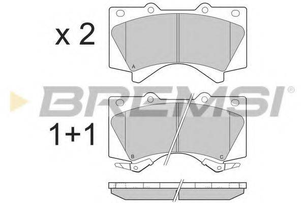 Комплект тормозных колодок, дисковый тормоз BREMSI BP3381