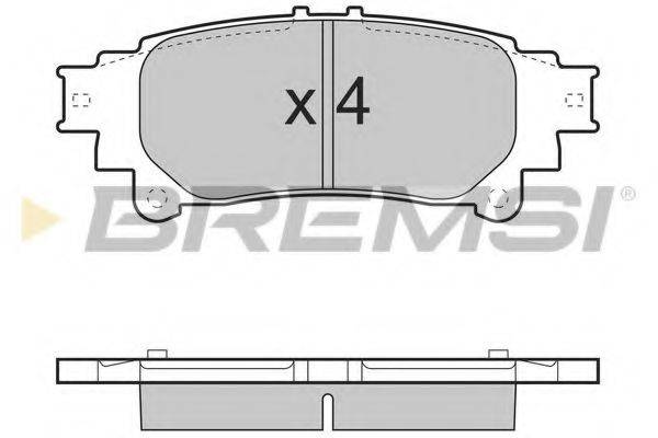 Комплект тормозных колодок, дисковый тормоз BREMSI BP3482