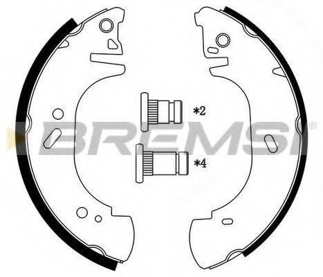Комплект гальмівних колодок BREMSI GF0233