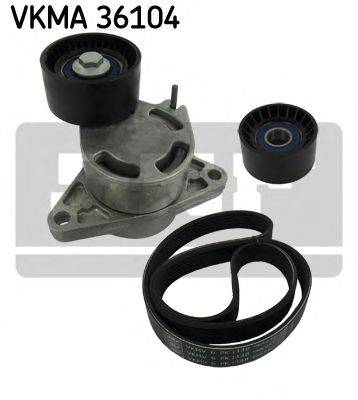 Поликлиновой ременный комплект SKF VKMA 36104