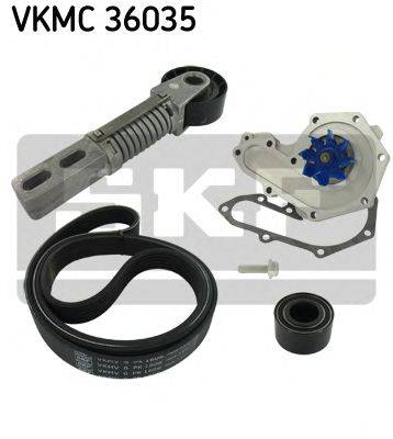 Водяной насос + комплект ручейковых ремней SKF VKMC 36035