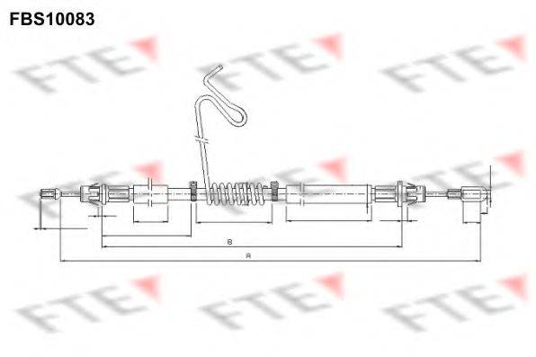 Трос, стоянкова гальмівна система FTE FBS10083