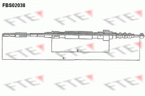 Трос, стояночная тормозная система FTE FBS02038