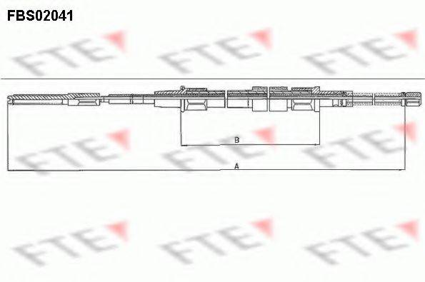 Трос, стоянкова гальмівна система FTE FBS02041