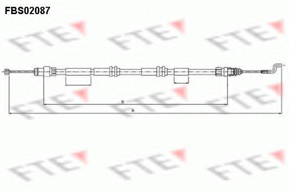 Трос, стоянкова гальмівна система FTE FBS02087