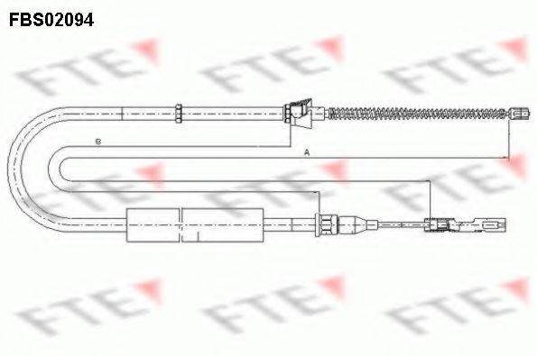 Трос, стоянкова гальмівна система FTE FBS02094