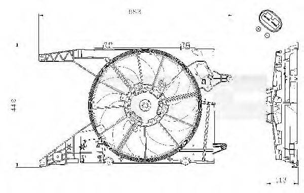 Вентилятор, охлаждение двигателя TYC 828-0002