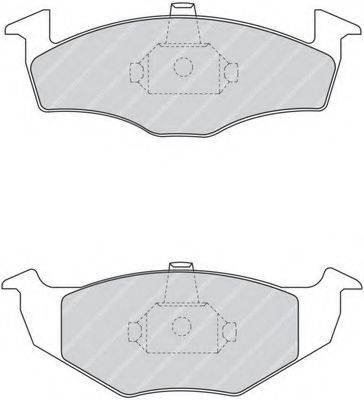 Комплект тормозных колодок, дисковый тормоз FERODO FDB1101