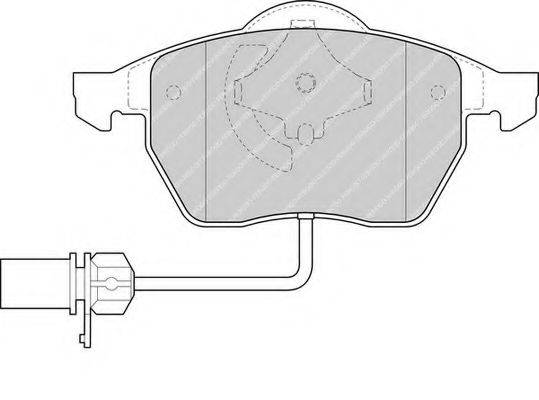 Комплект тормозных колодок, дисковый тормоз FERODO FDB1323